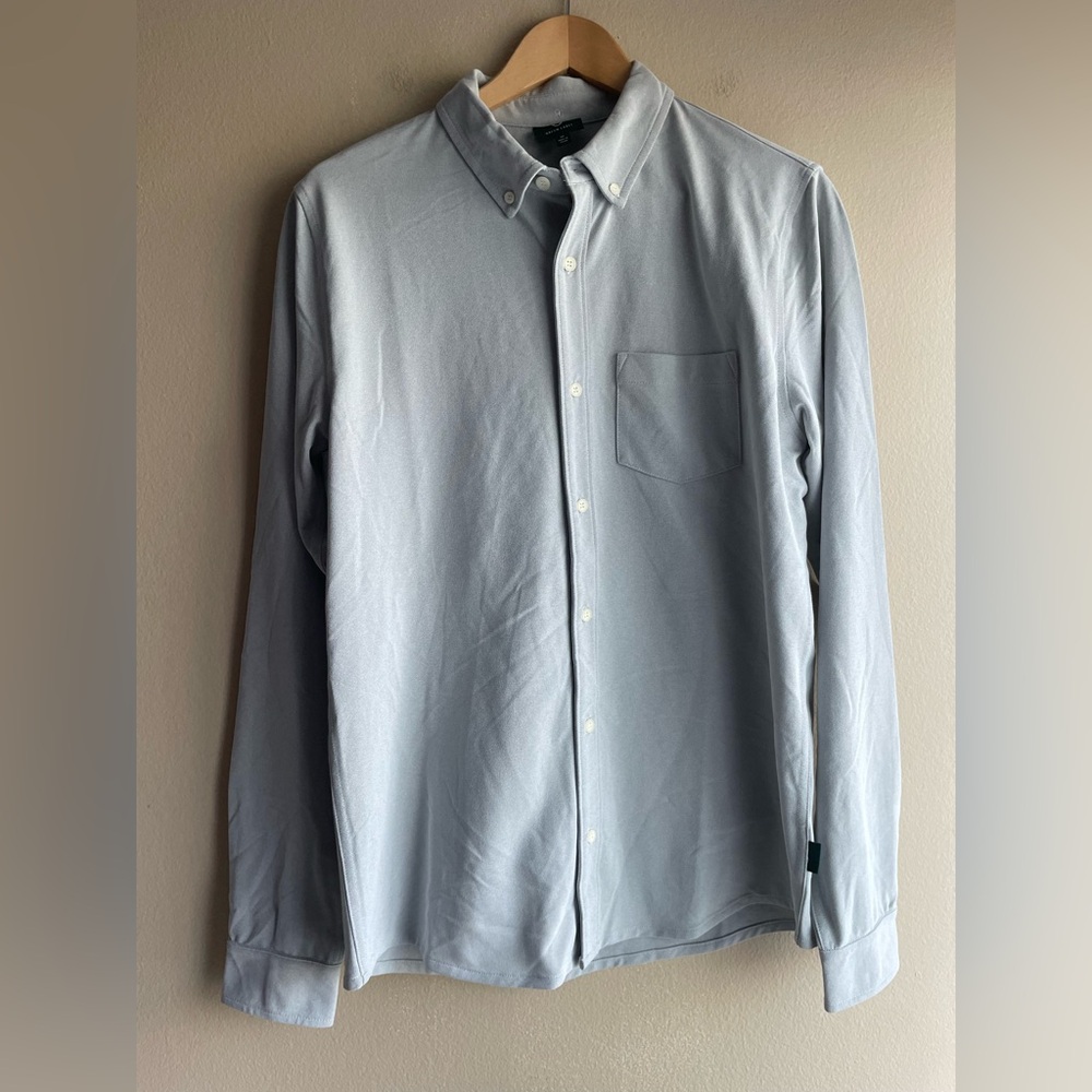 NEW AG Adriano Goldschmied Men Gray Button Down Shirt Size Medium